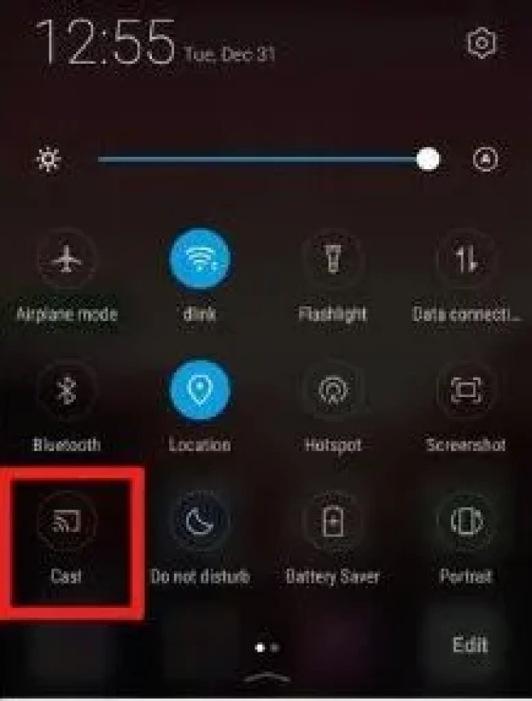 Cast option in Android Smartphone