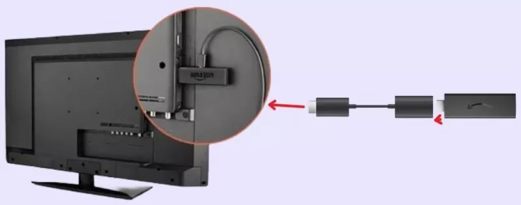 insert your Firestick into the selected HDMI port on Roku TV 