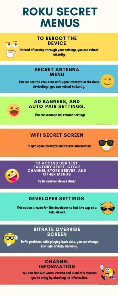 what is the secret menu on roku