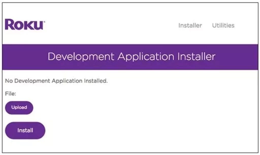 Application-Installer-page-in-Roku-Developer-Mode-Settings