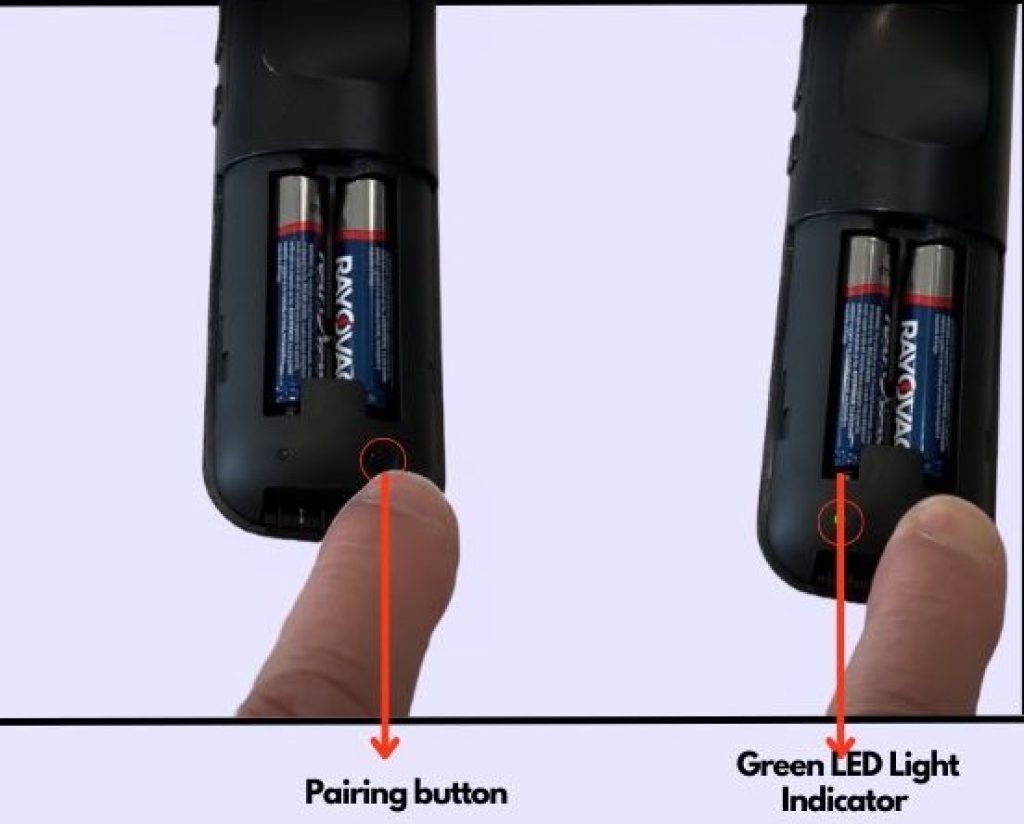 Pair button on Roku remote