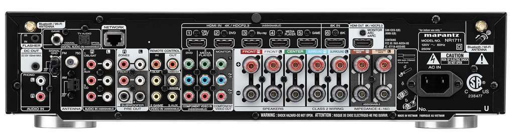 Rear Side Of AV Receiver Marantz NR1711