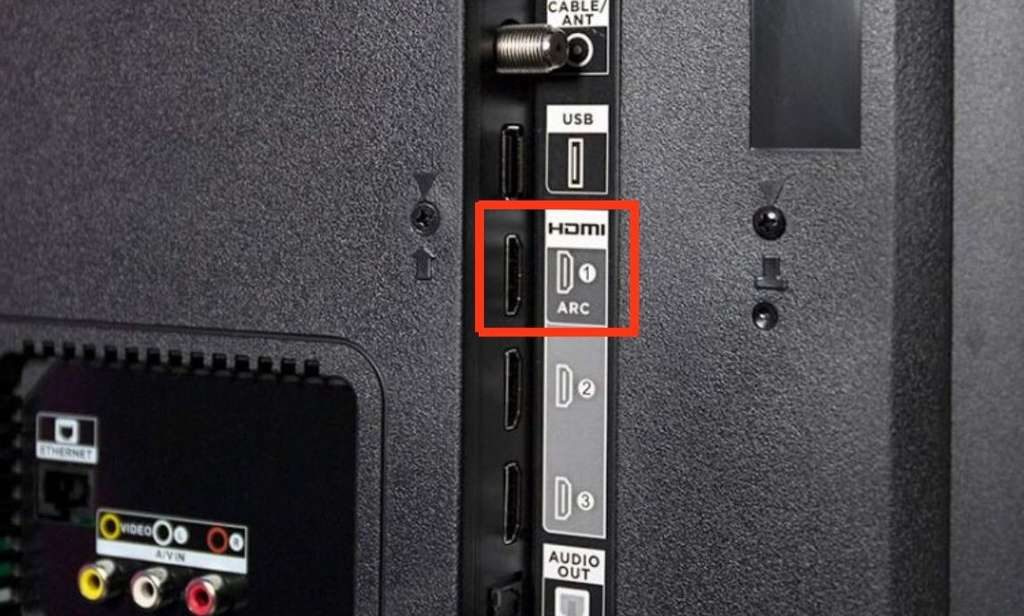 Showing HDMI ARC port on TV