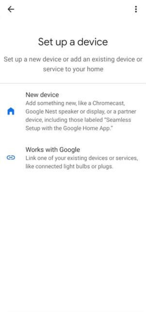 work with google option on google home app 